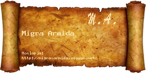 Migra Armida névjegykártya